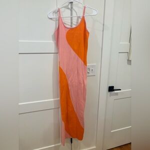 Pink and Orange Dress